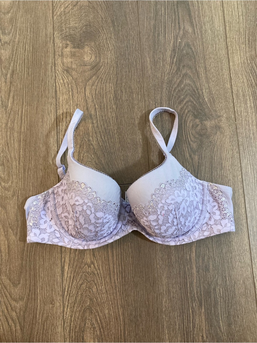 Victoria's Secret Body By Victoria Lined Demi Purple Lace Size 38C